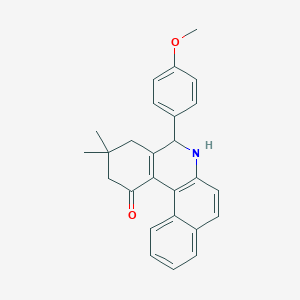 molecular formula C26H25NO2 B416307 5-(4-methoxyphenyl)-3,3-dimethyl-3,4,5,6-tetrahydrobenzo[a]phenanthridin-1(2H)-one 
