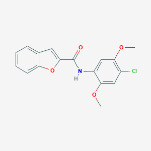 molecular formula C17H14ClNO4 B416310 N-(4-chloro-2,5-dimethoxyphenyl)-1-benzofuran-2-carboxamide CAS No. 304889-19-8