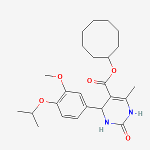 molecular formula C24H34N2O5 B4163118 cyclooctyl 4-(4-isopropoxy-3-methoxyphenyl)-6-methyl-2-oxo-1,2,3,4-tetrahydro-5-pyrimidinecarboxylate 