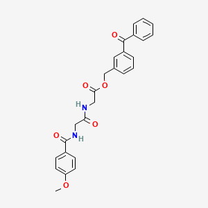 3-benzoylbenzyl N-(4-methoxybenzoyl)glycylglycinate