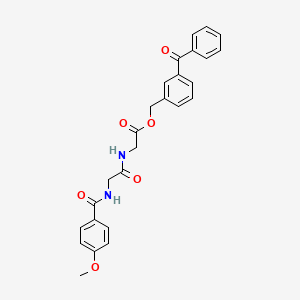 molecular formula C26H24N2O6 B4163126 3-benzoylbenzyl N-(4-methoxybenzoyl)glycylglycinate 