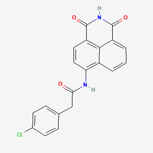 molecular formula C20H13ClN2O3 B4163158 2-(4-chlorophenyl)-N-(1,3-dioxo-2,3-dihydro-1H-benzo[de]isoquinolin-6-yl)acetamide 