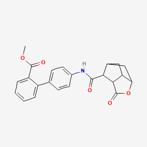 molecular formula C23H21NO5 B4163171 methyl 4'-{[(5-oxo-4-oxatricyclo[4.2.1.0~3,7~]non-9-yl)carbonyl]amino}-2-biphenylcarboxylate 