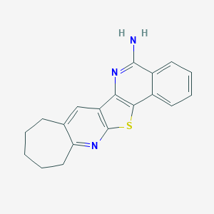 molecular formula C19H17N3S B416319 9,10,11,12-tetrahydro-8H-cyclohepta[5',6']pyrido[3',2':4,5]thieno[3,2-c]isoquinolin-5-amine 
