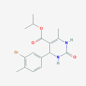molecular formula C16H19BrN2O3 B4163229 isopropyl 4-(3-bromo-4-methylphenyl)-6-methyl-2-oxo-1,2,3,4-tetrahydro-5-pyrimidinecarboxylate 