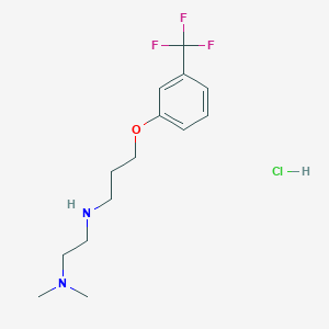 molecular formula C14H22ClF3N2O B4163236 N,N-dimethyl-N'-{3-[3-(trifluoromethyl)phenoxy]propyl}-1,2-ethanediamine hydrochloride 