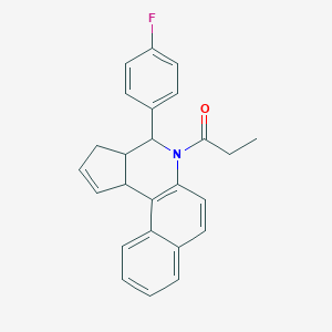 molecular formula C25H22FNO B416324 4-(4-fluorophenyl)-5-propionyl-3a,4,5,11c-tetrahydro-3H-benzo[f]cyclopenta[c]quinoline 