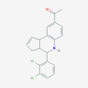 molecular formula C20H17Cl2NO B416328 1-[4-(2,3-dichlorophenyl)-3a,4,5,9b-tetrahydro-3H-cyclopenta[c]quinolin-8-yl]ethanone 