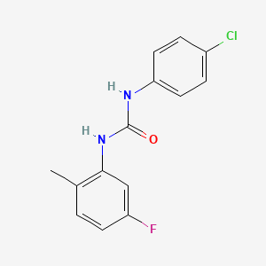 molecular formula C14H12ClFN2O B4163285 N-(4-chlorophenyl)-N'-(5-fluoro-2-methylphenyl)urea 
