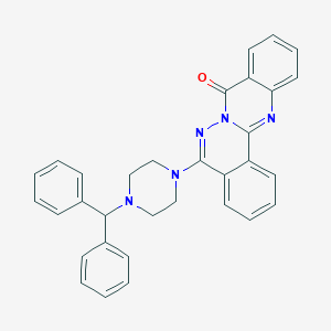 molecular formula C32H27N5O B416330 5-(4-benzhydryl-1-piperazinyl)-8H-phthalazino[1,2-b]quinazolin-8-one 