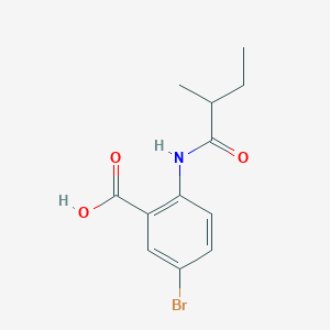 molecular formula C12H14BrNO3 B4163302 5-bromo-2-[(2-methylbutanoyl)amino]benzoic acid 