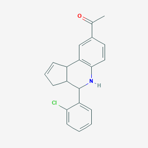 1-[4-(2-chlorophenyl)-3a,4,5,9b-tetrahydro-3H-cyclopenta[c]quinolin-8-yl]ethanone