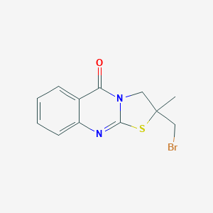 molecular formula C12H11BrN2OS B416333 2-(bromomethyl)-2-methyl-2,3-dihydro-5H-[1,3]thiazolo[2,3-b]quinazolin-5-one 