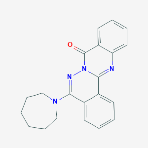 molecular formula C21H20N4O B416336 5-(1-azepanyl)-8H-phthalazino[1,2-b]quinazolin-8-one 
