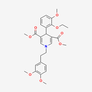 dimethyl 1-[2-(3,4-dimethoxyphenyl)ethyl]-4-(2-ethoxy-3-methoxyphenyl)-1,4-dihydro-3,5-pyridinedicarboxylate