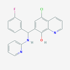 5-chloro-7-[(3-fluorophenyl)(2-pyridinylamino)methyl]-8-quinolinol