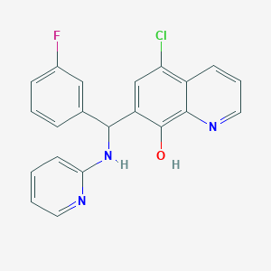 molecular formula C21H15ClFN3O B4163390 5-chloro-7-[(3-fluorophenyl)(2-pyridinylamino)methyl]-8-quinolinol 