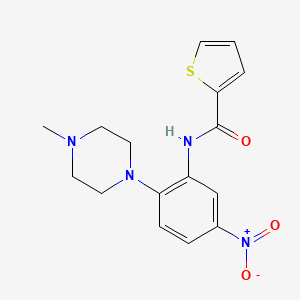 molecular formula C16H18N4O3S B4163404 N-[2-(4-methyl-1-piperazinyl)-5-nitrophenyl]-2-thiophenecarboxamide 