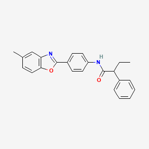 molecular formula C24H22N2O2 B4163410 N-[4-(5-methyl-1,3-benzoxazol-2-yl)phenyl]-2-phenylbutanamide 