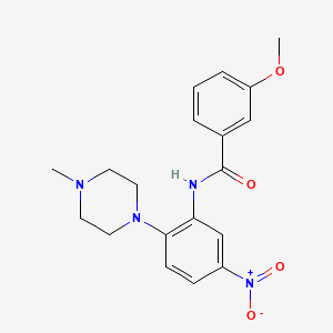 molecular formula C19H22N4O4 B4163422 3-methoxy-N-[2-(4-methyl-1-piperazinyl)-5-nitrophenyl]benzamide 