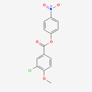 molecular formula C14H10ClNO5 B4163428 4-nitrophenyl 3-chloro-4-methoxybenzoate 