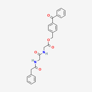 4-benzoylbenzyl N-(phenylacetyl)glycylglycinate