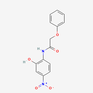 molecular formula C14H12N2O5 B4163476 N-(2-羟基-4-硝基苯基)-2-苯氧基乙酰胺 