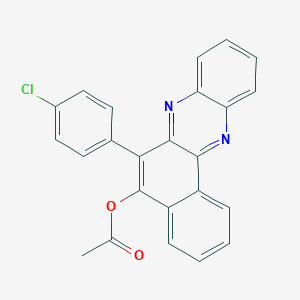 molecular formula C24H15ClN2O2 B416350 6-(4-Chlorophenyl)benzo[a]phenazin-5-yl acetate CAS No. 327097-26-7