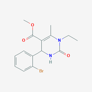 methyl 4-(2-bromophenyl)-1-ethyl-6-methyl-2-oxo-1,2,3,4-tetrahydro-5-pyrimidinecarboxylate
