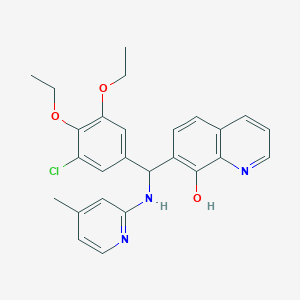 7-{(3-chloro-4,5-diethoxyphenyl)[(4-methyl-2-pyridinyl)amino]methyl}-8-quinolinol