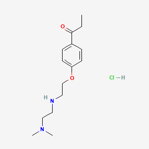 molecular formula C15H25ClN2O2 B4163567 1-[4-(2-{[2-(dimethylamino)ethyl]amino}ethoxy)phenyl]-1-propanone hydrochloride 