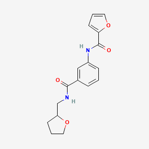 molecular formula C17H18N2O4 B4163583 N-(3-{[(tetrahydro-2-furanylmethyl)amino]carbonyl}phenyl)-2-furamide 