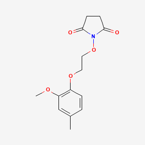 molecular formula C14H17NO5 B4163598 1-[2-(2-methoxy-4-methylphenoxy)ethoxy]-2,5-pyrrolidinedione 