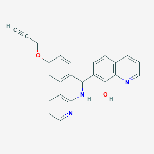 molecular formula C24H19N3O2 B4163599 7-[[4-(2-propyn-1-yloxy)phenyl](2-pyridinylamino)methyl]-8-quinolinol 