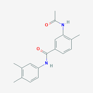 molecular formula C18H20N2O2 B4163607 3-(acetylamino)-N-(3,4-dimethylphenyl)-4-methylbenzamide 