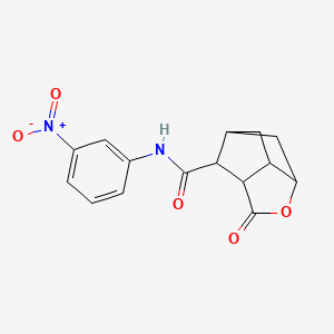 molecular formula C15H14N2O5 B4163615 N-(3-nitrophenyl)-5-oxo-4-oxatricyclo[4.2.1.0~3,7~]nonane-9-carboxamide 