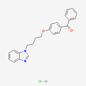 molecular formula C24H23ClN2O2 B4163636 {4-[4-(1H-benzimidazol-1-yl)butoxy]phenyl}(phenyl)methanone hydrochloride 