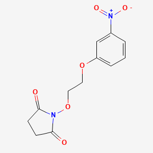molecular formula C12H12N2O6 B4163656 1-[2-(3-nitrophenoxy)ethoxy]-2,5-pyrrolidinedione 