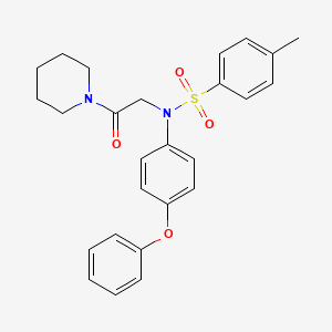 molecular formula C26H28N2O4S B4163658 4-methyl-N-[2-oxo-2-(1-piperidinyl)ethyl]-N-(4-phenoxyphenyl)benzenesulfonamide 