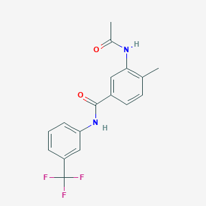 molecular formula C17H15F3N2O2 B4163659 3-(acetylamino)-4-methyl-N-[3-(trifluoromethyl)phenyl]benzamide 