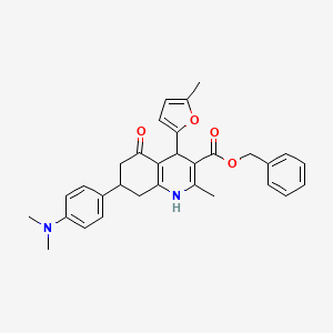 benzyl 7-[4-(dimethylamino)phenyl]-2-methyl-4-(5-methyl-2-furyl)-5-oxo-1,4,5,6,7,8-hexahydro-3-quinolinecarboxylate