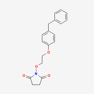 molecular formula C19H19NO4 B4163678 1-[2-(4-benzylphenoxy)ethoxy]-2,5-pyrrolidinedione 