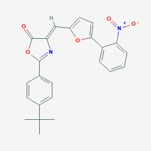 molecular formula C24H20N2O5 B416368 2-(4-tert-butylphenyl)-4-[(5-{2-nitrophenyl}-2-furyl)methylene]-1,3-oxazol-5(4H)-one 