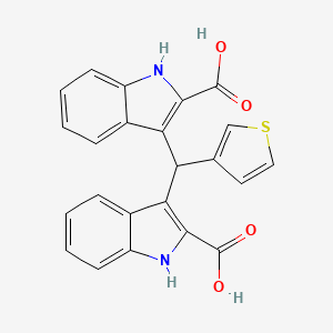 molecular formula C23H16N2O4S B4163721 3,3'-(3-thienylmethylene)bis(1H-indole-2-carboxylic acid) 