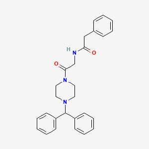N-{2-[4-(diphenylmethyl)-1-piperazinyl]-2-oxoethyl}-2-phenylacetamide