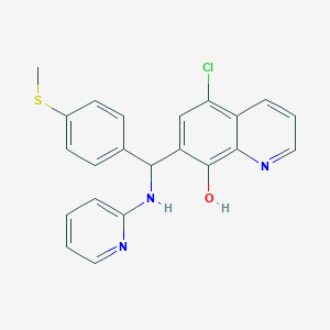 molecular formula C22H18ClN3OS B4163735 5-chloro-7-[[4-(methylthio)phenyl](2-pyridinylamino)methyl]-8-quinolinol 
