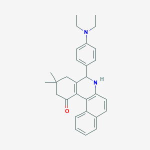 molecular formula C29H32N2O B416379 5-[4-(diethylamino)phenyl]-3,3-dimethyl-3,4,5,6-tetrahydrobenzo[a]phenanthridin-1(2H)-one CAS No. 302332-71-4