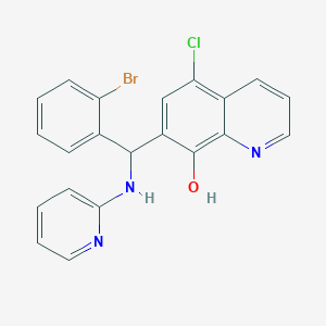 molecular formula C21H15BrClN3O B4163796 7-[(2-bromophenyl)(2-pyridinylamino)methyl]-5-chloro-8-quinolinol 