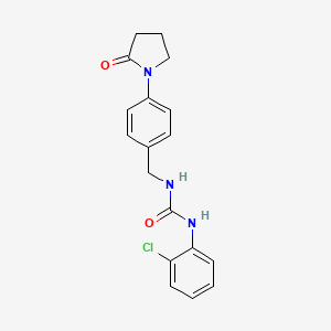 molecular formula C18H18ClN3O2 B4163815 N-(2-chlorophenyl)-N'-[4-(2-oxo-1-pyrrolidinyl)benzyl]urea 