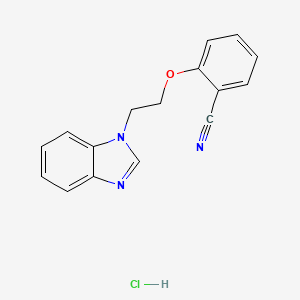 molecular formula C16H14ClN3O B4163834 2-[2-(1H-benzimidazol-1-yl)ethoxy]benzonitrile hydrochloride 